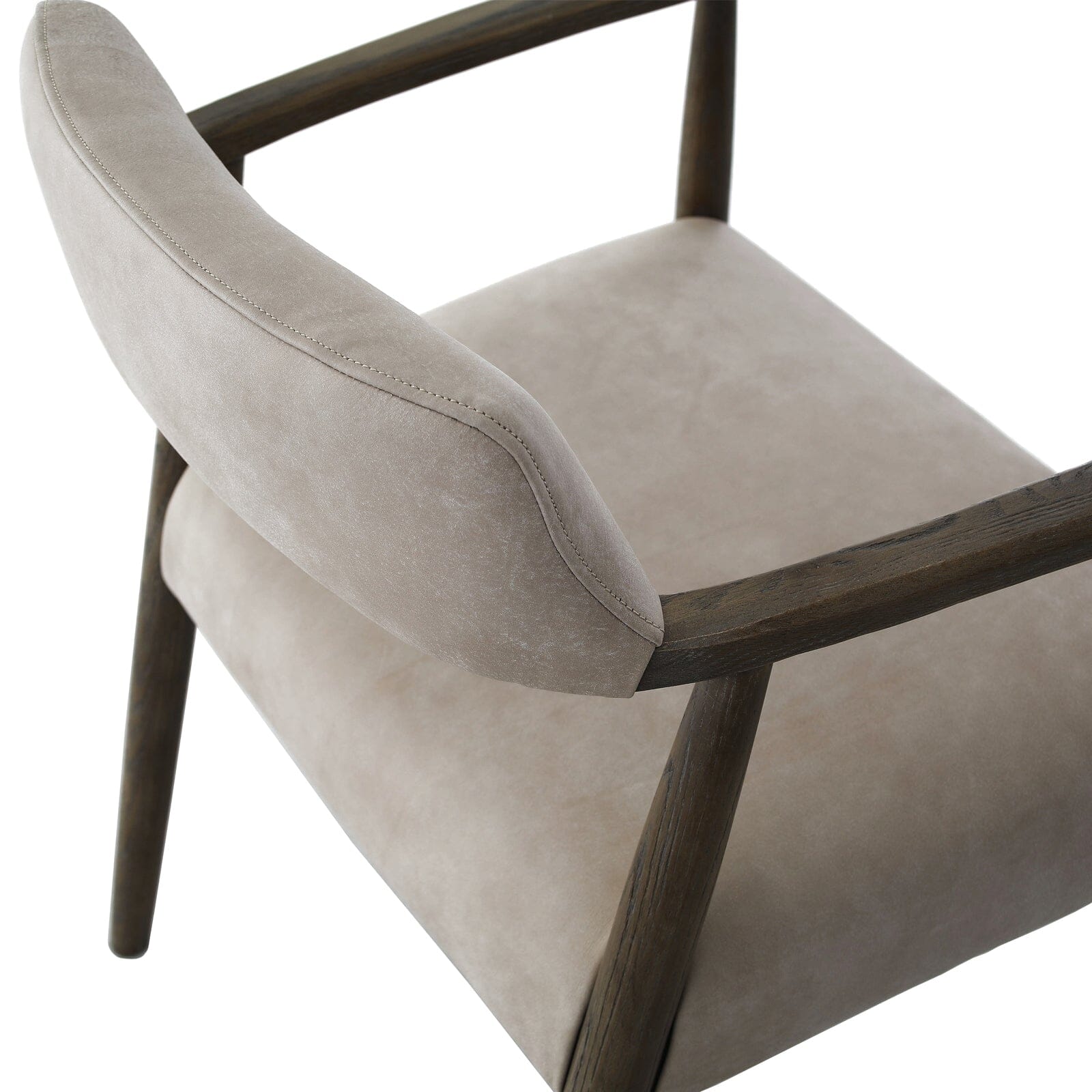 Tigur Taupe Italian Leather Dining Chair Furniture
