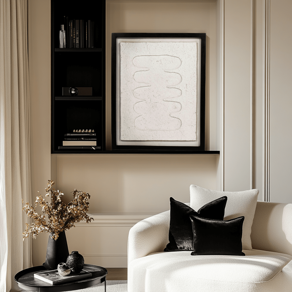 Tresor Monochrome Textured Abstract Wall Art - III Accessories