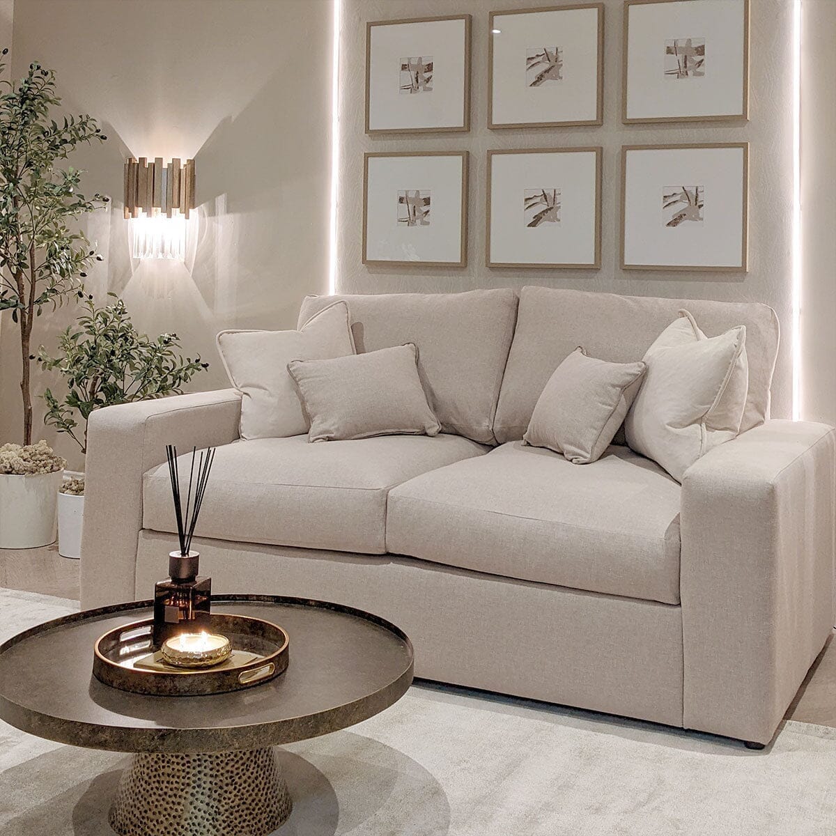 Tribeca Ash Greige 2 Seater Sofa Sofa