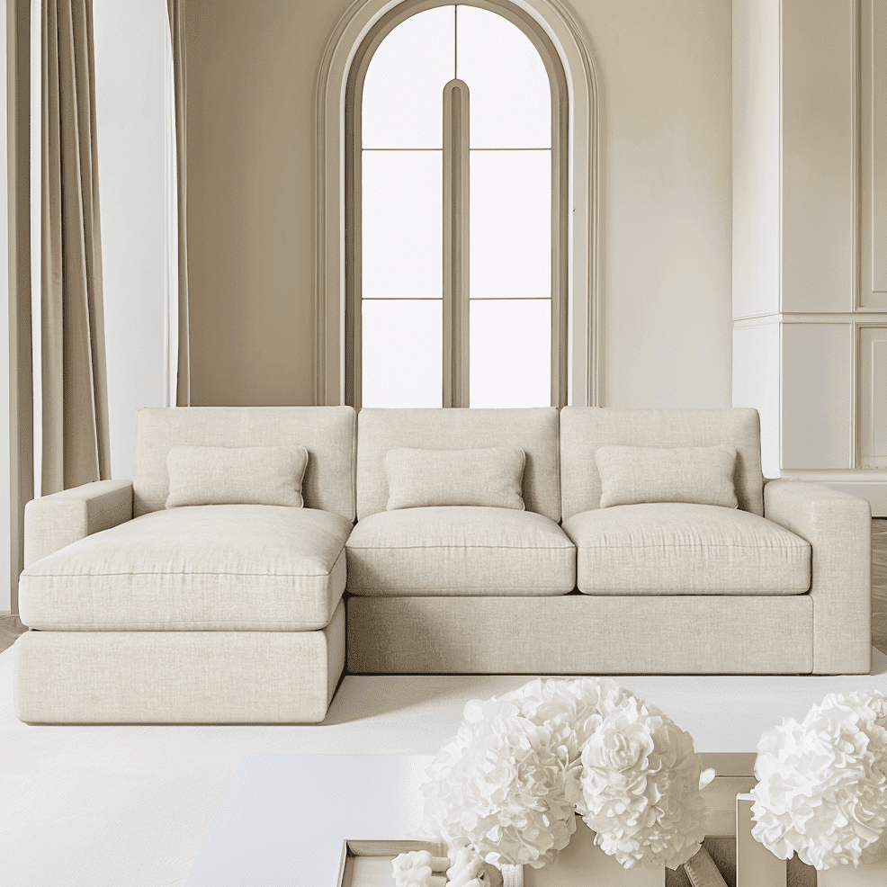 Tribeca Ash Greige Sofa Range Sofa Medium Left Hand Facing