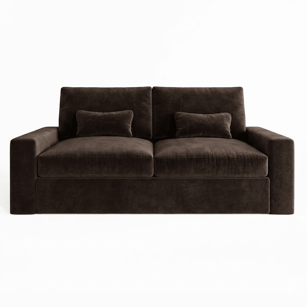 Tribeca Chocolate Brown Velvet 3 Seater Sofa Sofa