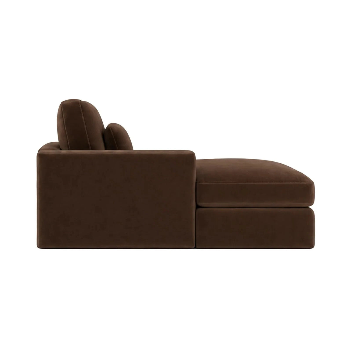 Tribeca Chocolate Brown Velvet Medium Left Hand Facing Chaise End Sofa Sofa