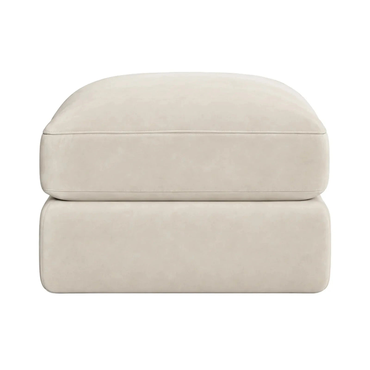 Tribeca Cream Velvet Large Footstool Sofa