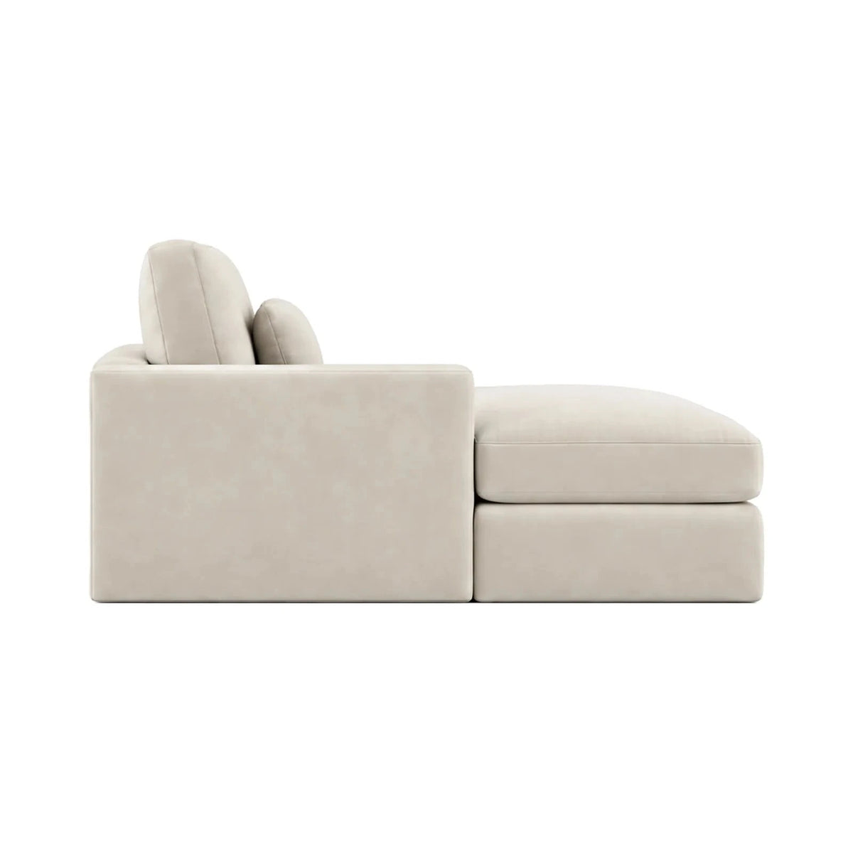 Tribeca Cream Velvet Medium Left Hand Facing Chaise End Sofa Sofa