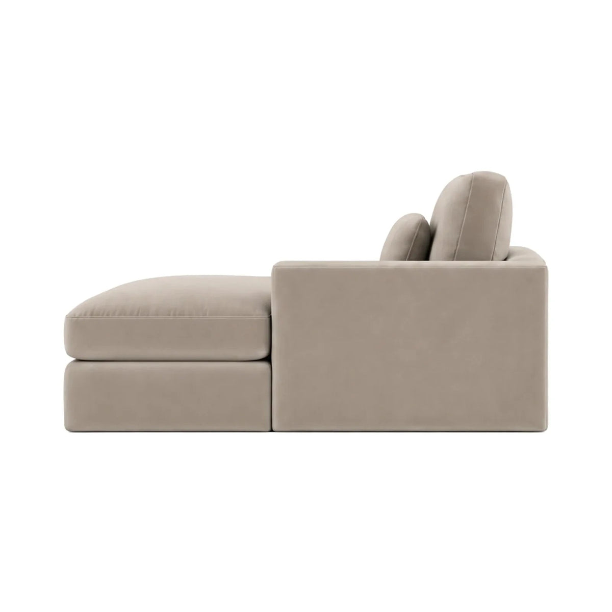 Tribeca Mink Velvet Medium Right Hand Facing Chaise End Sofa Sofa
