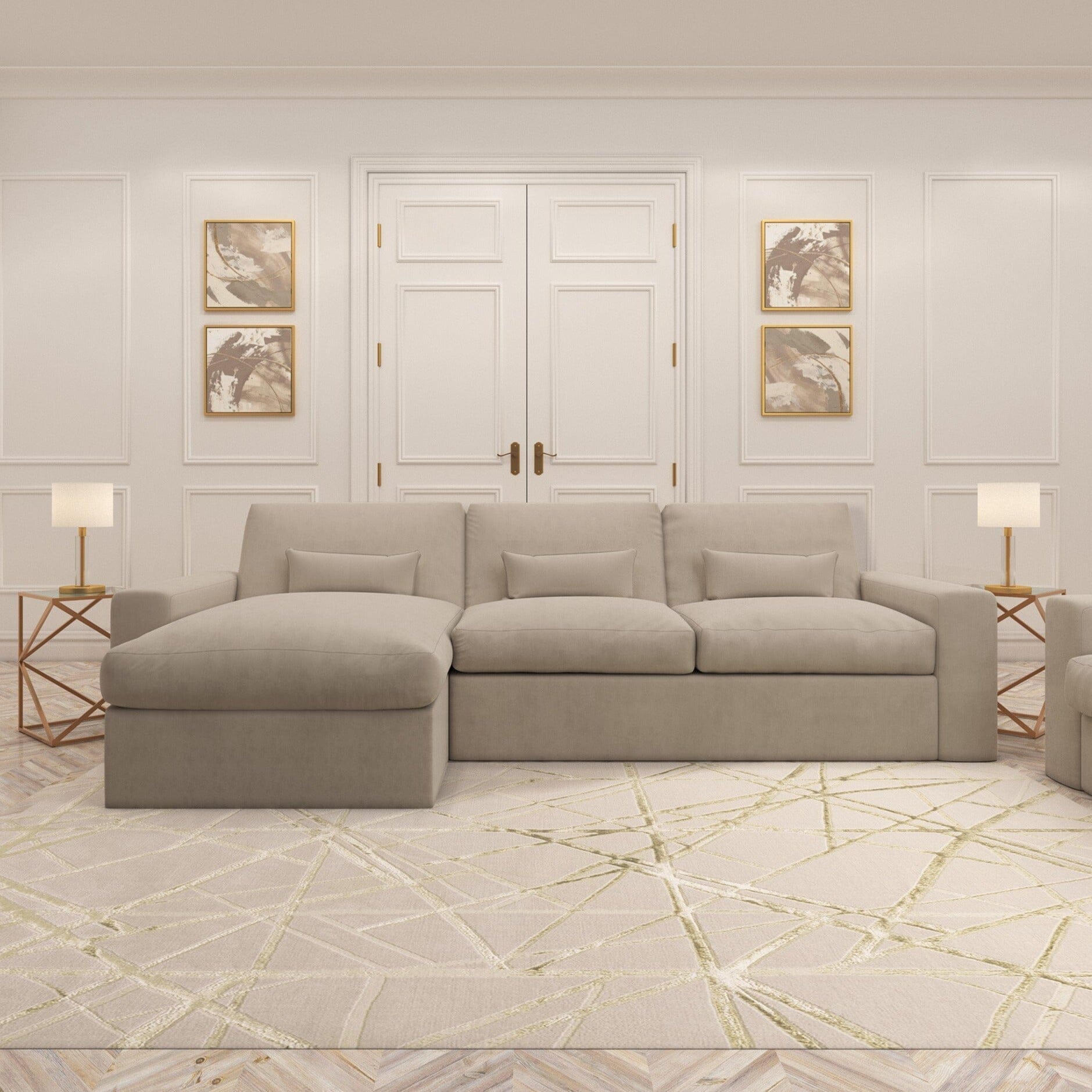 Tribeca Mink Velvet Sofa Range
