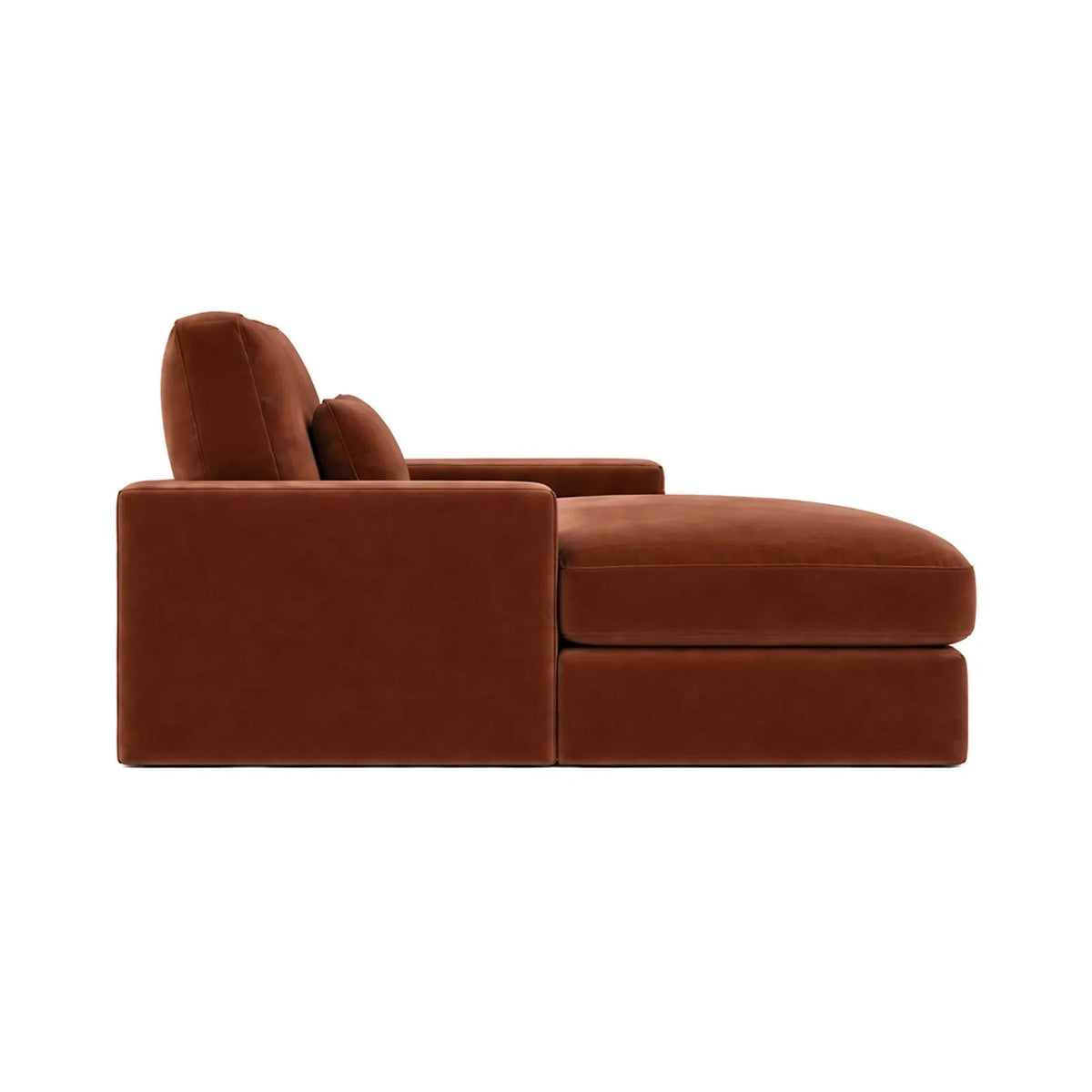 Tribeca Rust Velvet Large Left Hand Facing Chaise End Sofa Sofa