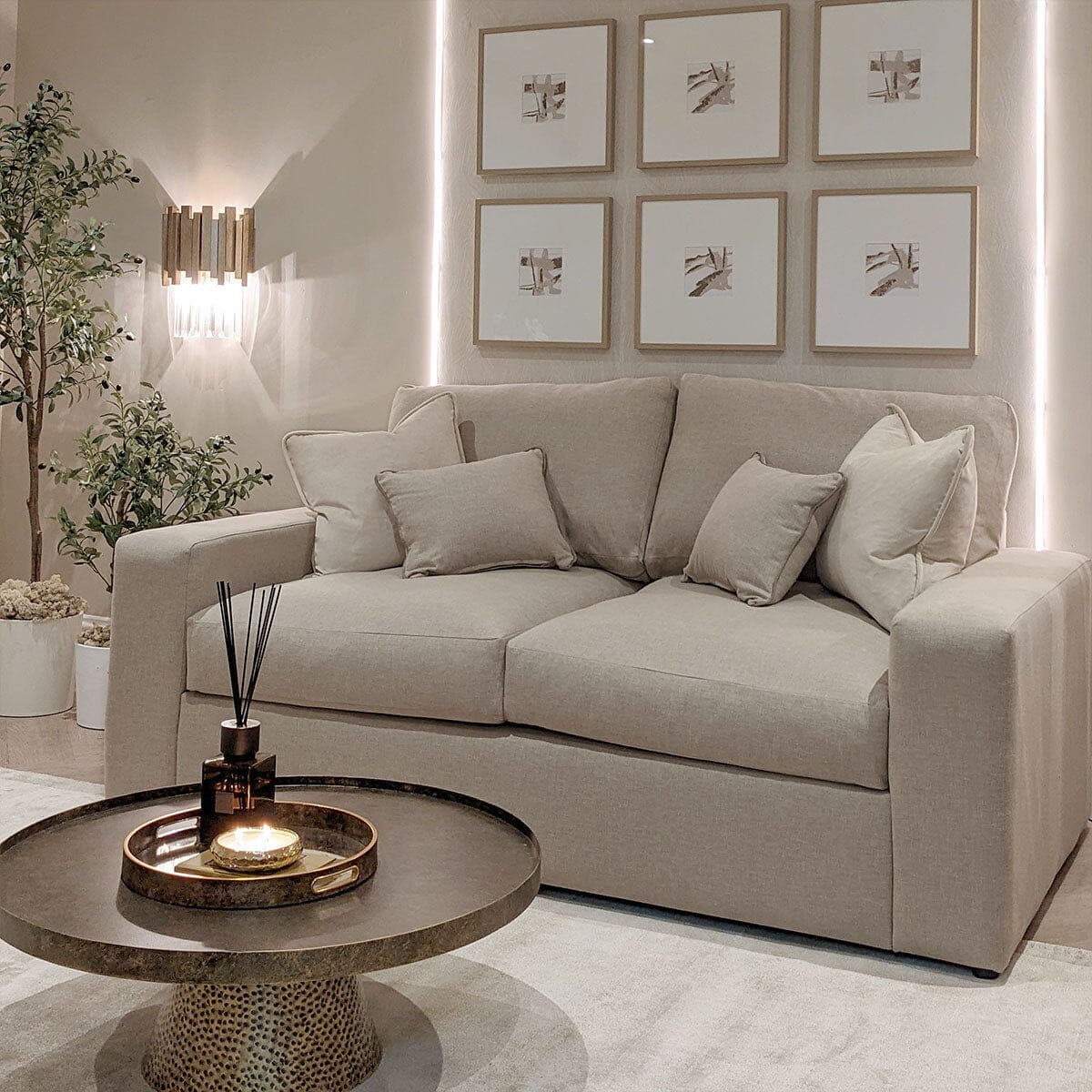 Tribeca Warm Grey 2 Seater Sofa MTO Sofa