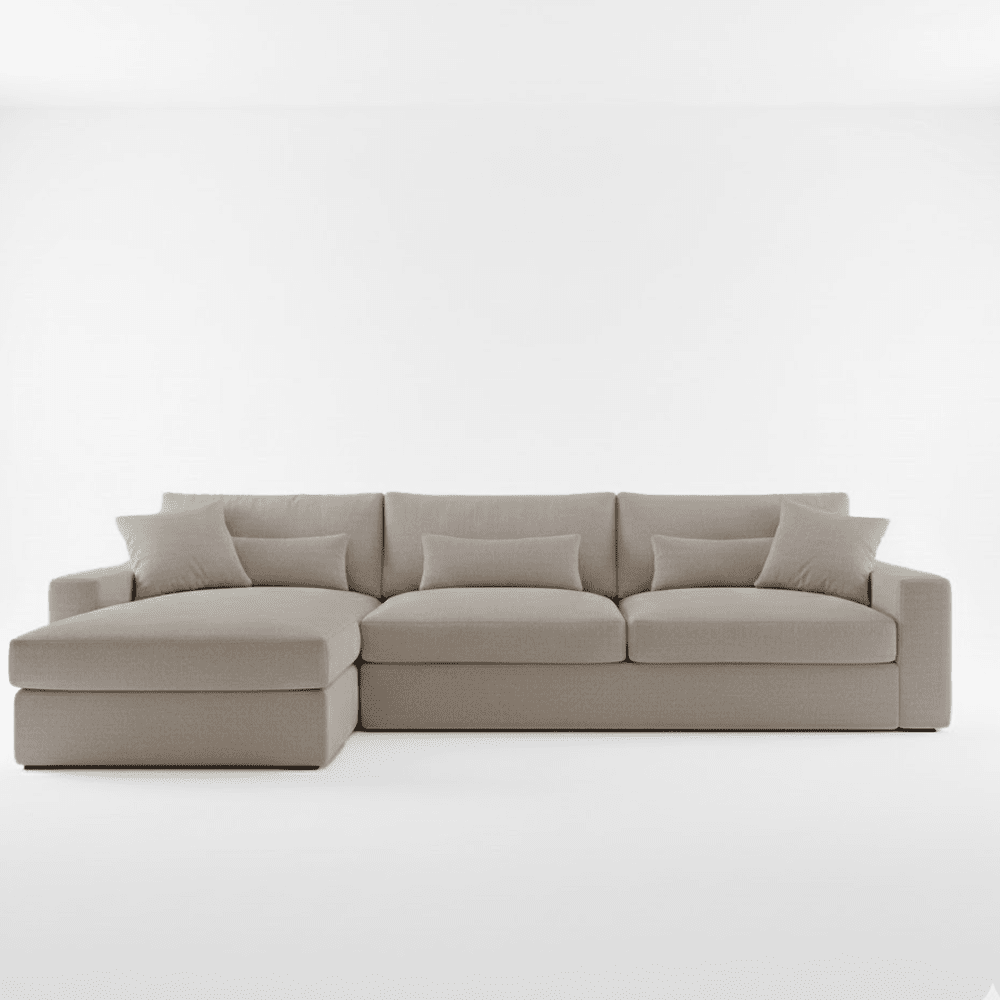 Tribeca Warm Grey Large Left Hand Facing Chaise End Sofa Sofa