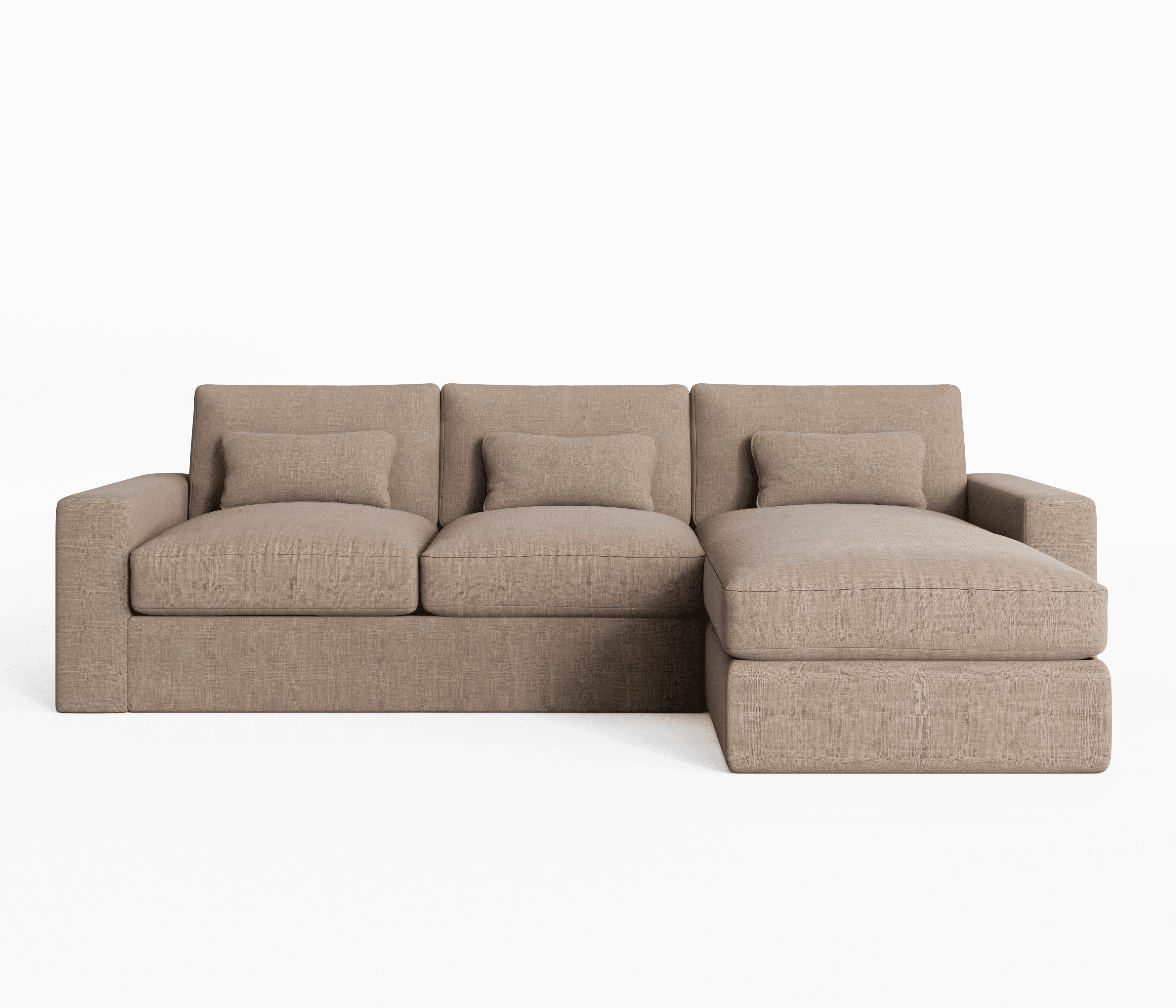 Tribeca Warm Grey Medium Right Hand Facing Chaise End Sofa Sofa
