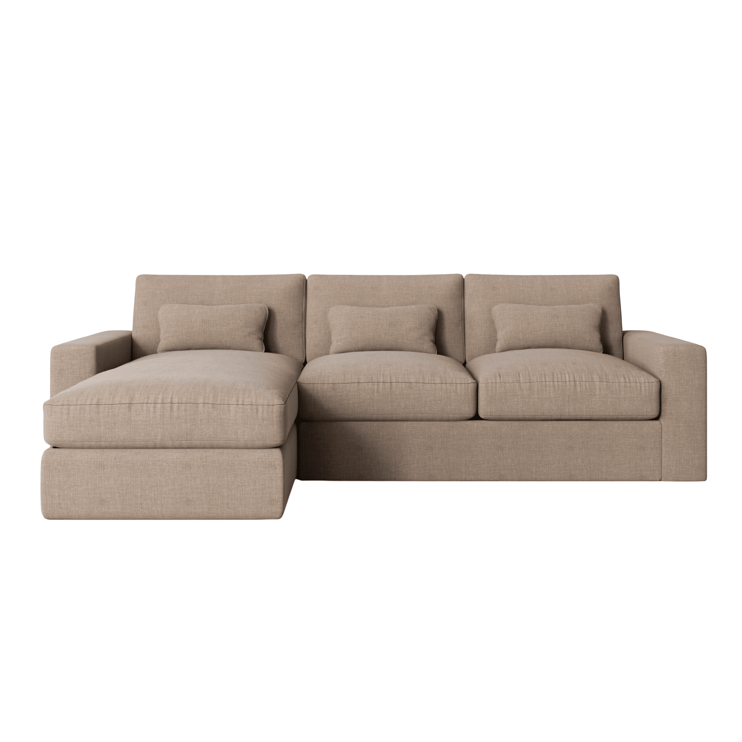 Tribeca Warm Grey Sofa Range Sofa Medium Chaise End Sofa - Left Hand Facing Love Seat