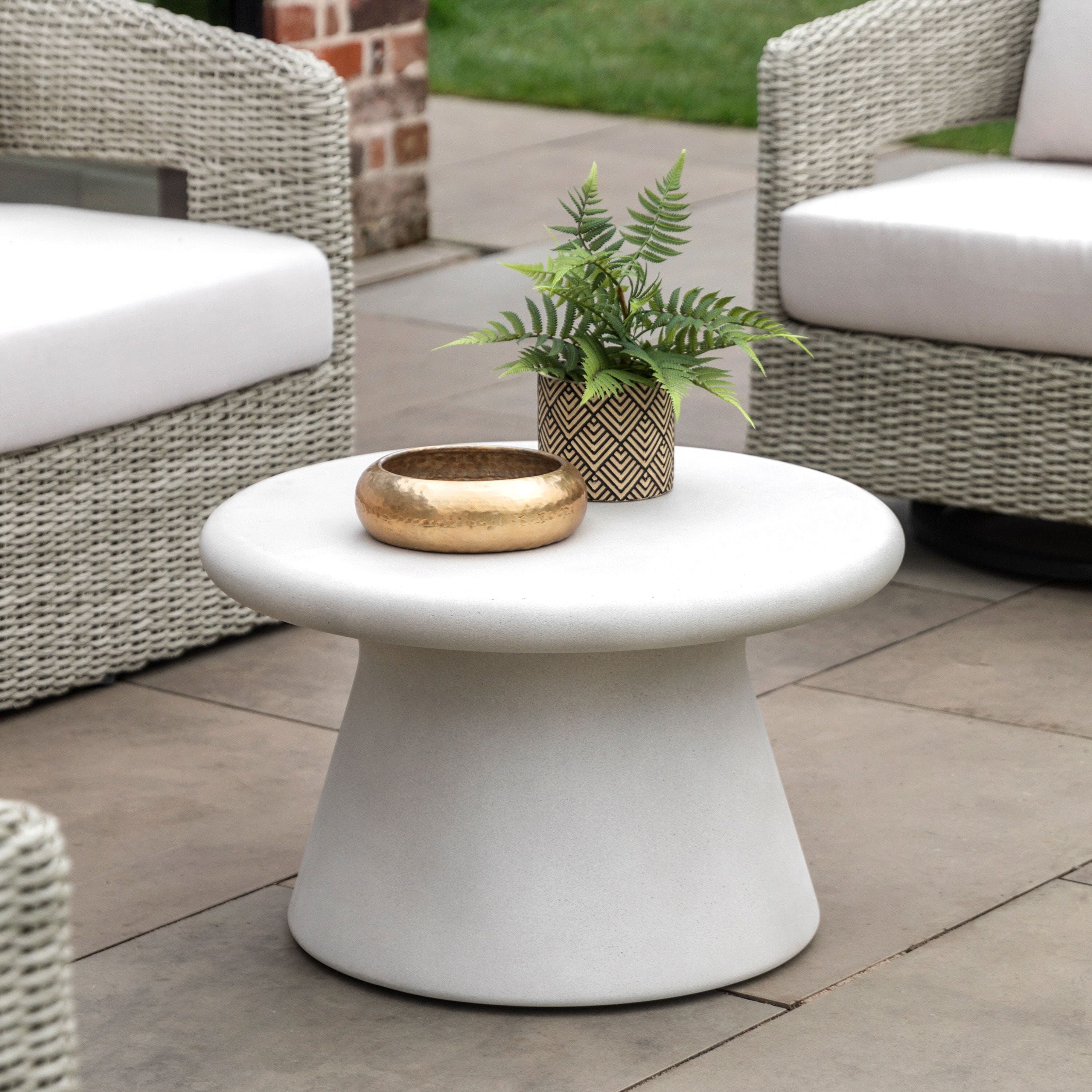 Tuscany Stone Indoor/Outdoor Round Coffee Table Furniture