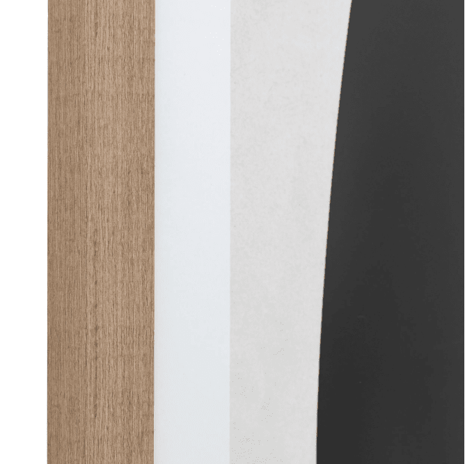 Valeria Monochrome Abstract Wall Art with Wooden Frame Accessories