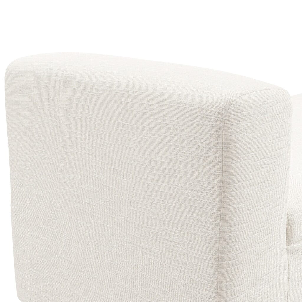 Vanessa Ivory Linen Blend Bench with Black Legs Furniture