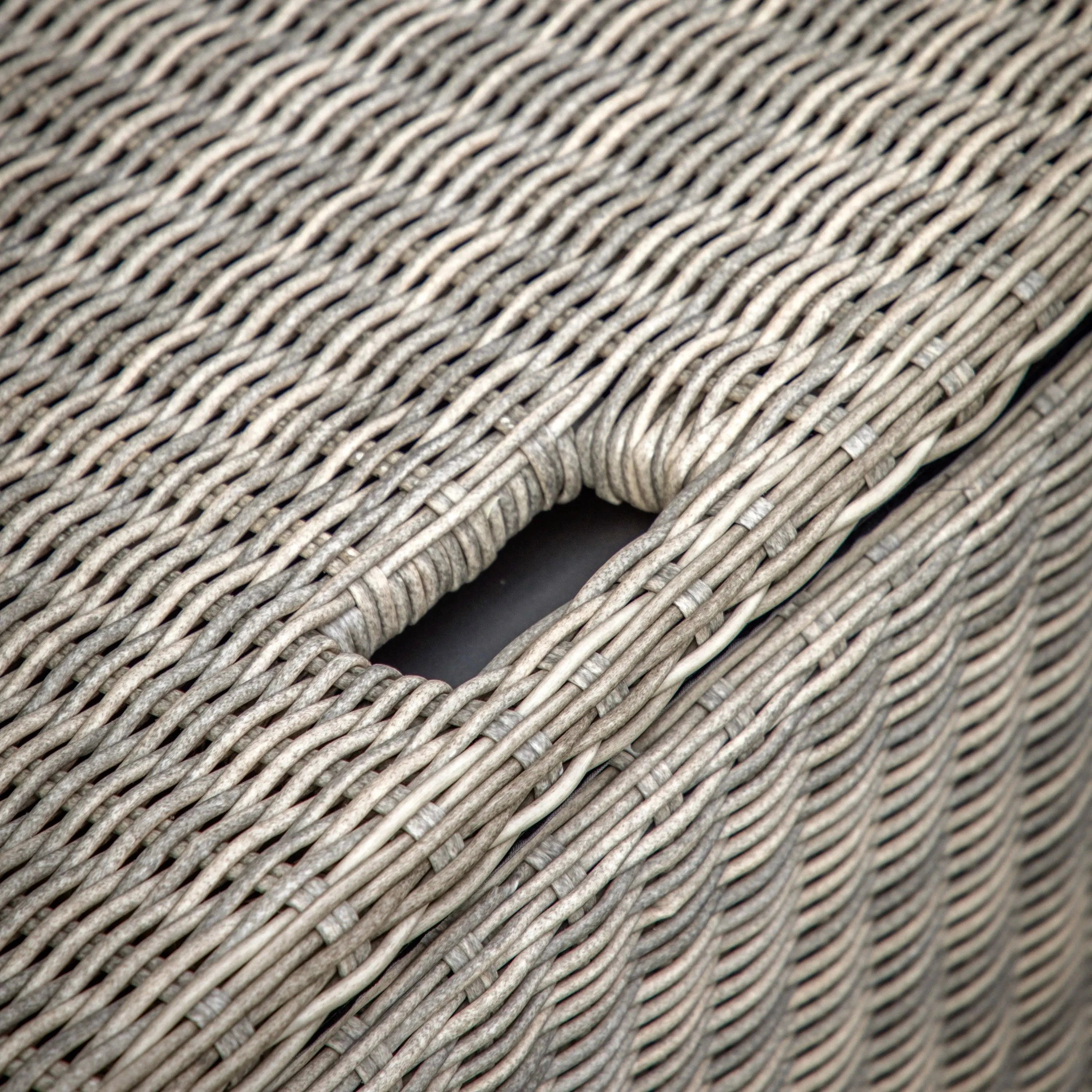 Vazzano Cream & Rattan 2 Seater Outdoor Storage Sofa Outdoor