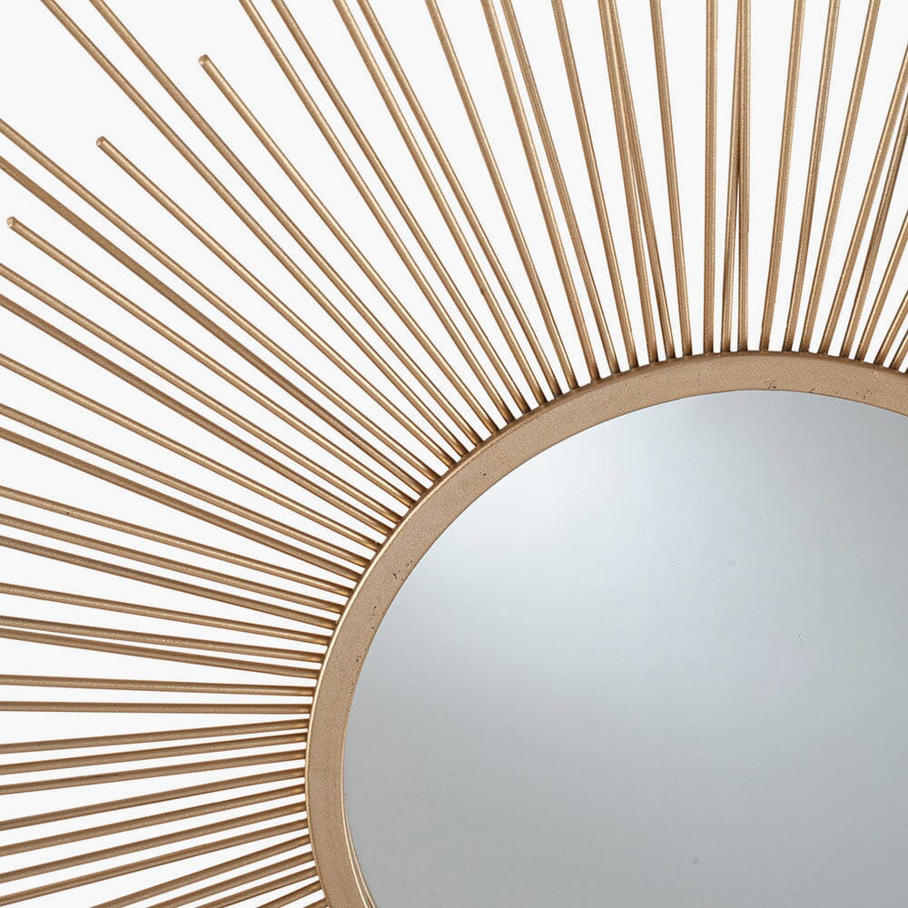 Vedra Gold Decorative Sunburst Mirror Accessories