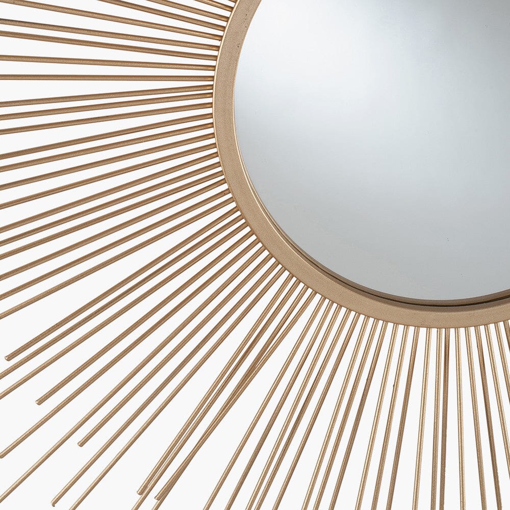 Vedra Gold Decorative Sunburst Mirror Accessories