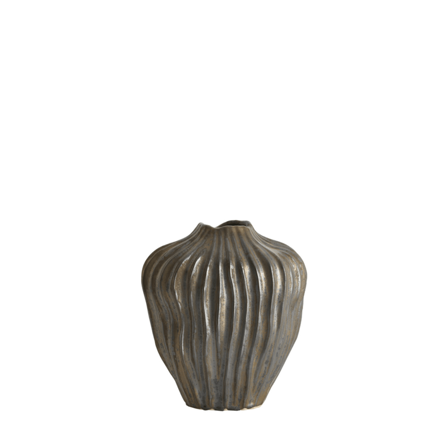 Vegas Antique Bronze Ribbed Vase Accessories