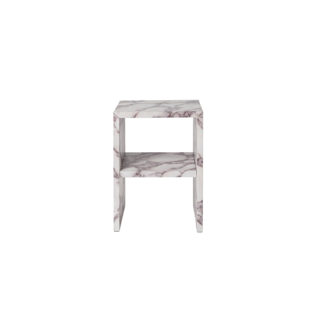 Venessia Calacatta Marble Effect Bedside Table Furniture
