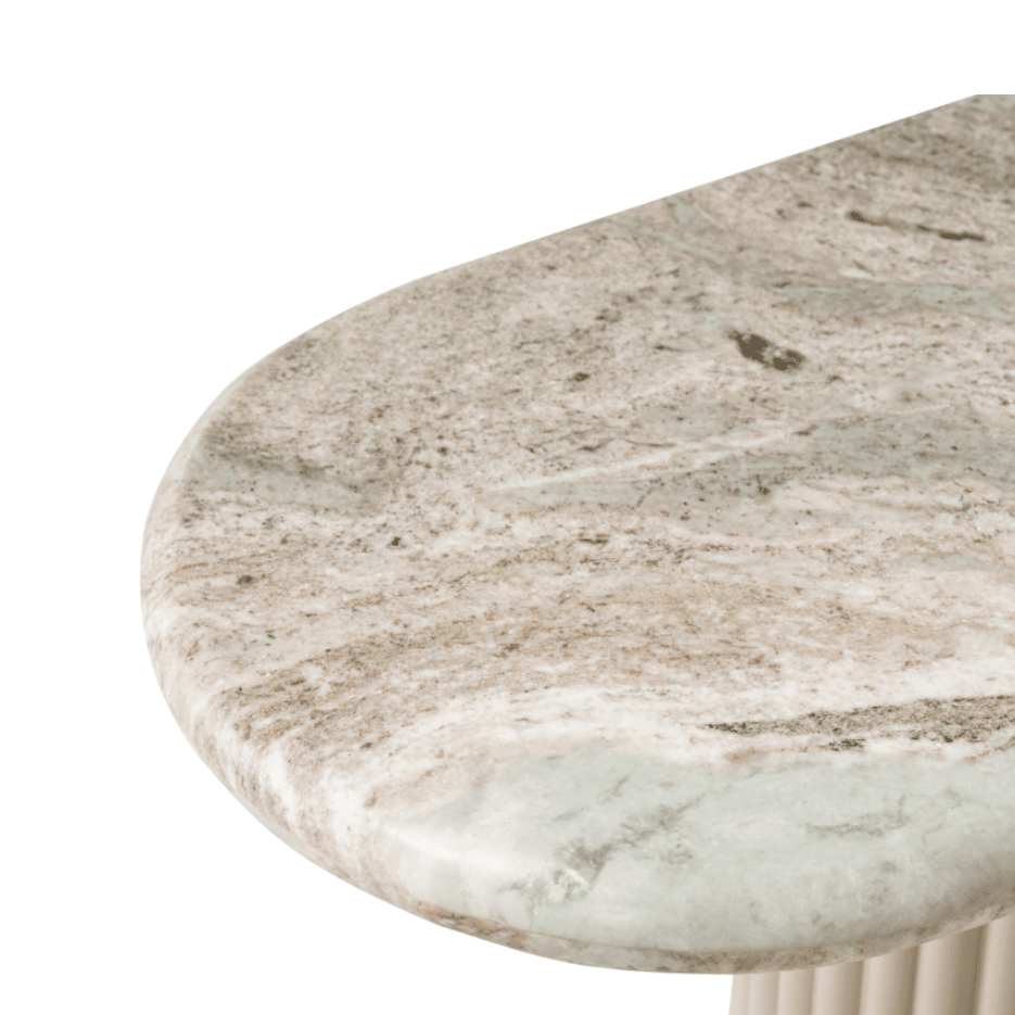 Verinne Oval Marble Top Console Table Furniture