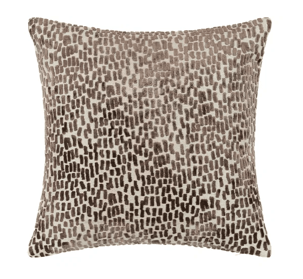Verona Brown & Cream Metallic Textured Cushion - 43x43cm Textiles