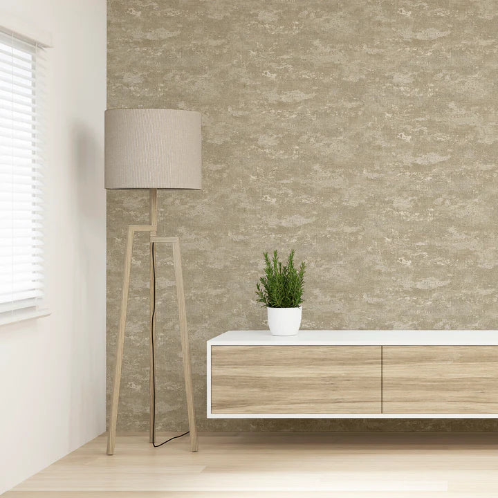 Vichy Coffee & Gold Textured Patterned Wallpaper Accessories