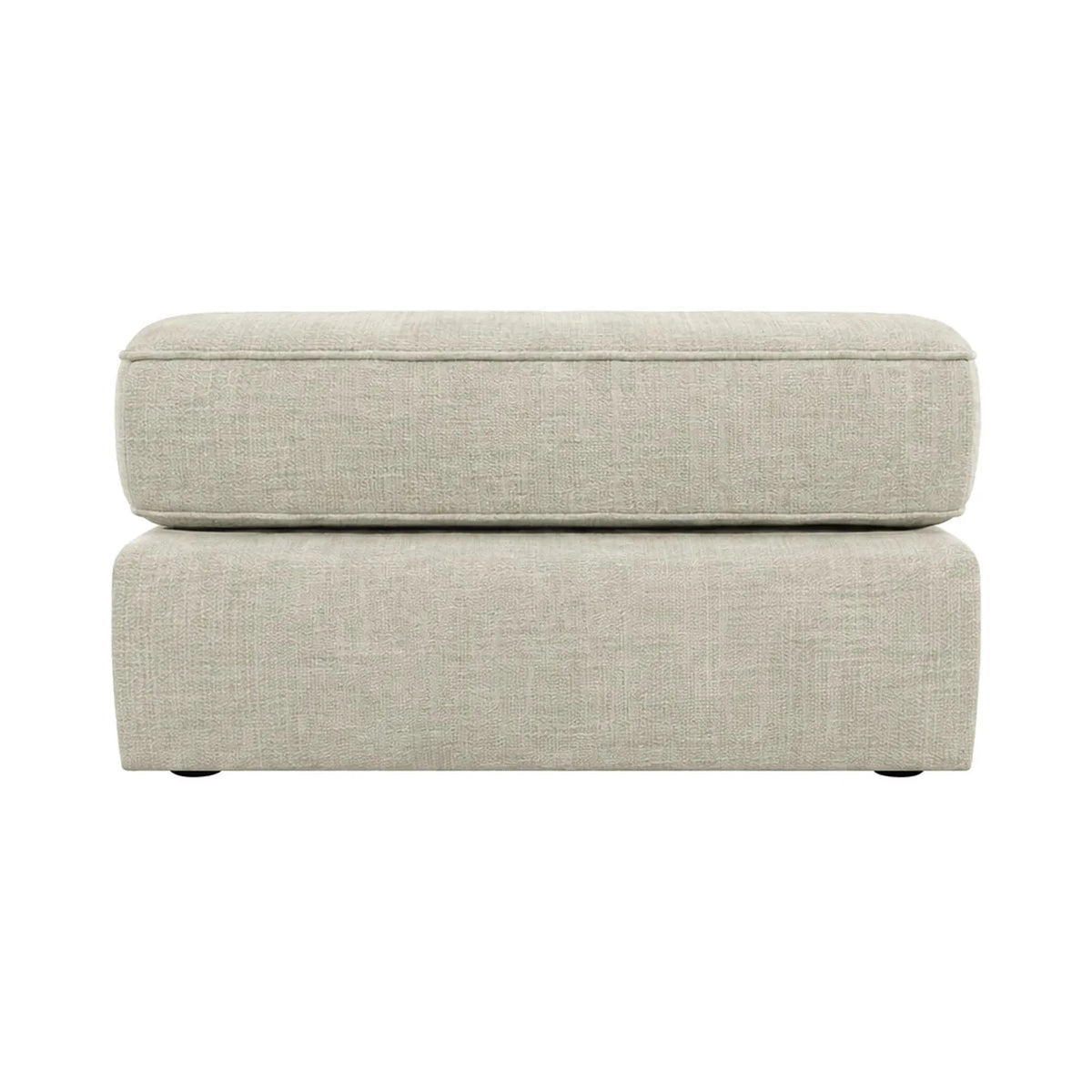 Victoria Beige Textured Footstool Sofa