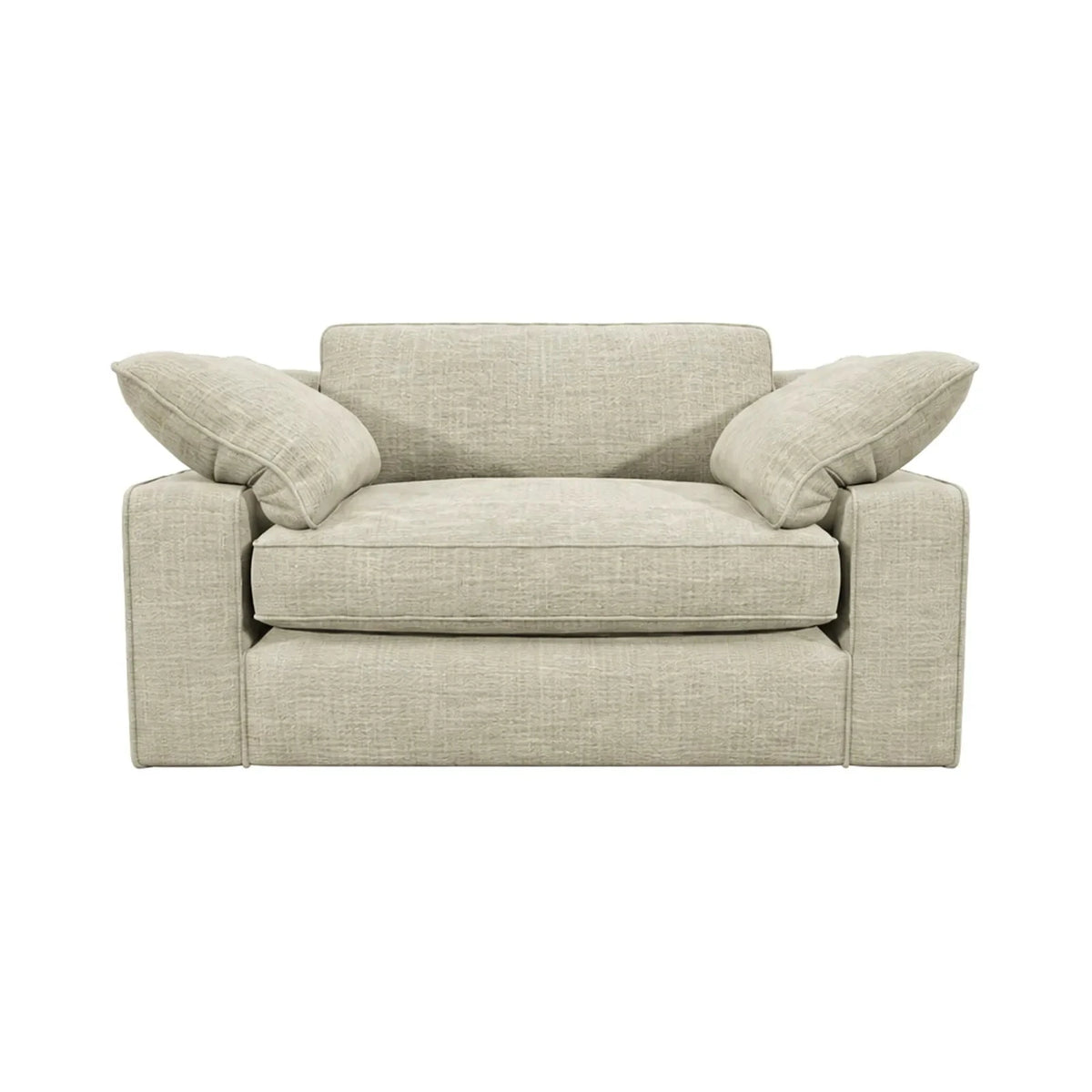 Victoria Beige Textured Love Seat Sofa