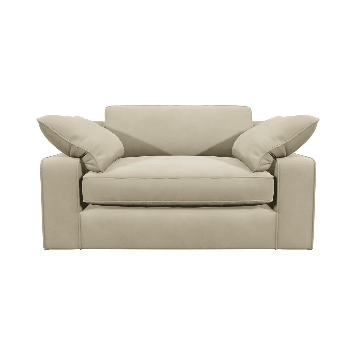 Victoria Cream Velvet Love Seat Sofa