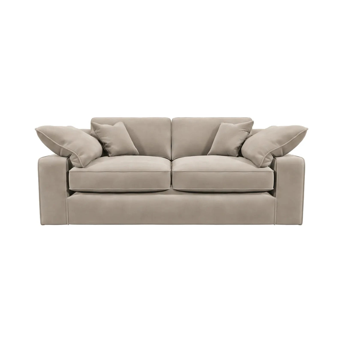 Victoria Mink Velvet 3 Seater Sofa Sofa Standard Back