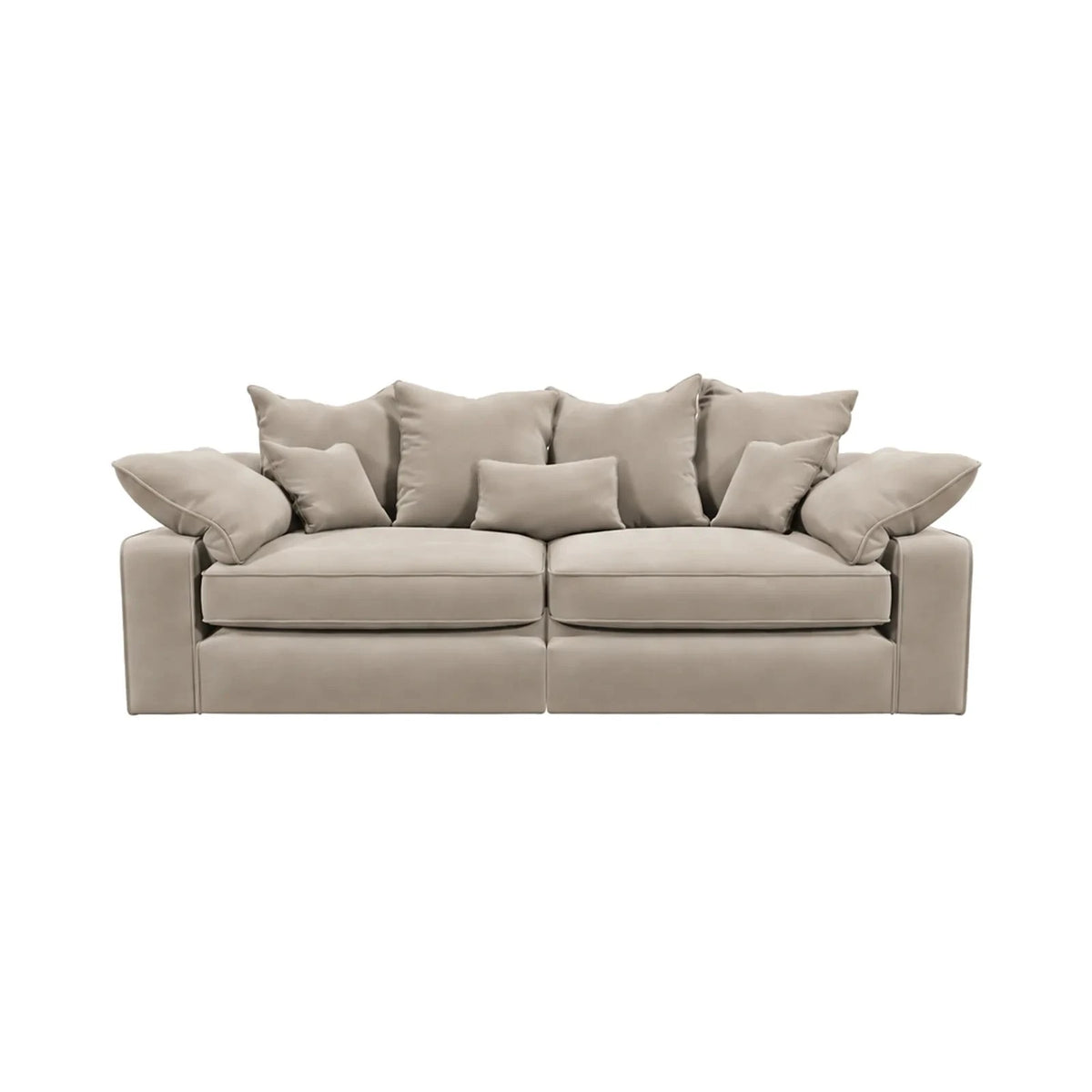 Victoria Mink Velvet 4 Seater Sofa Sofa