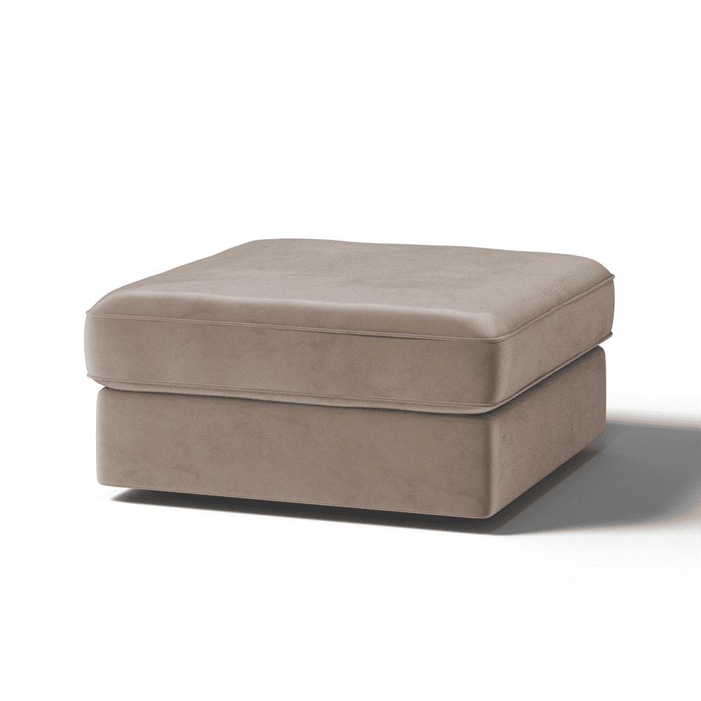 Victoria Mink Velvet Footstool MTO Sofa