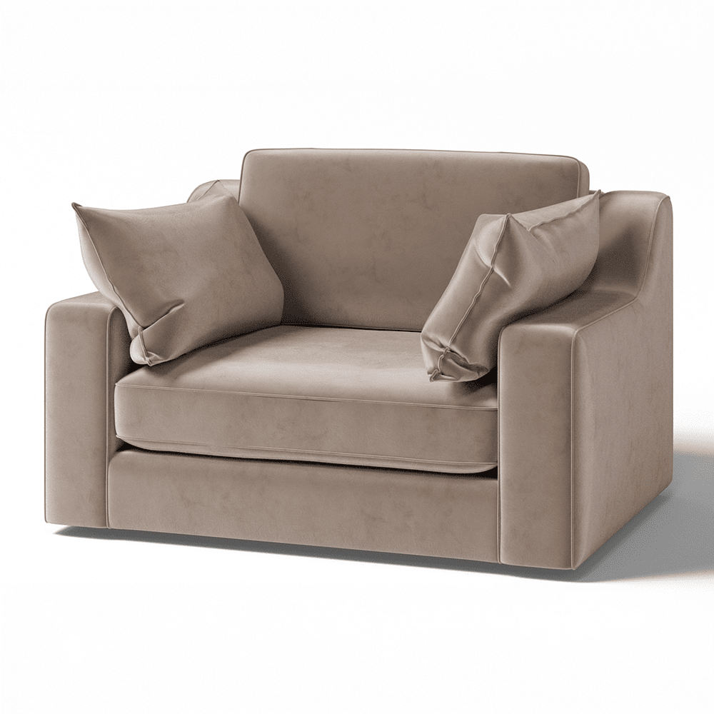 Victoria Mink Velvet Love Seat MTO Sofa