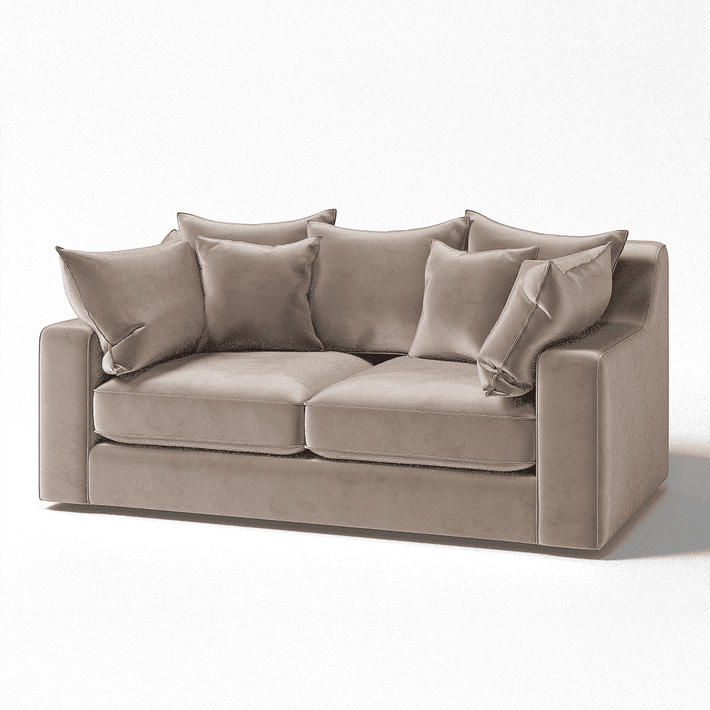 Victoria Mink Velvet Pillow Back Sofa Range Made to Order Sofa