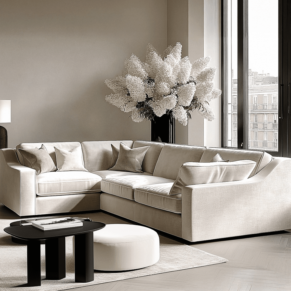 Victoria Oyster Chenille Sofa Range Sofa
