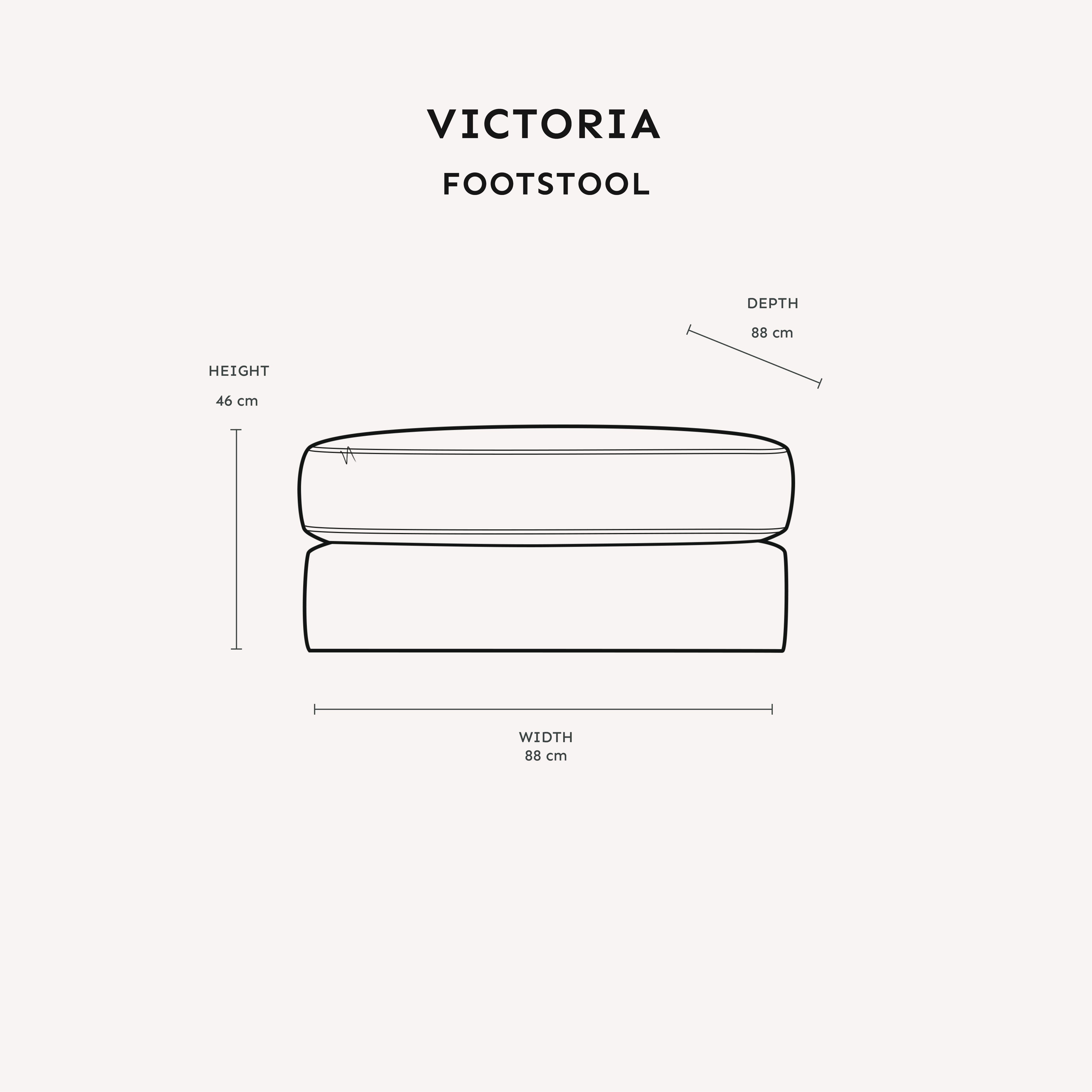 Victoria Oyster Chenille Sofa Range Sofa Footstool