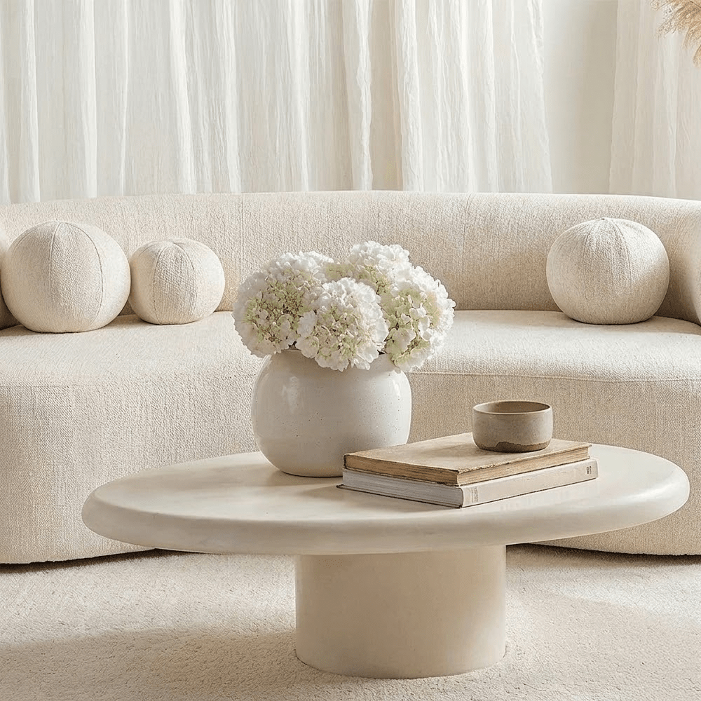 Wellington Beige Oval Coffee Table Furniture