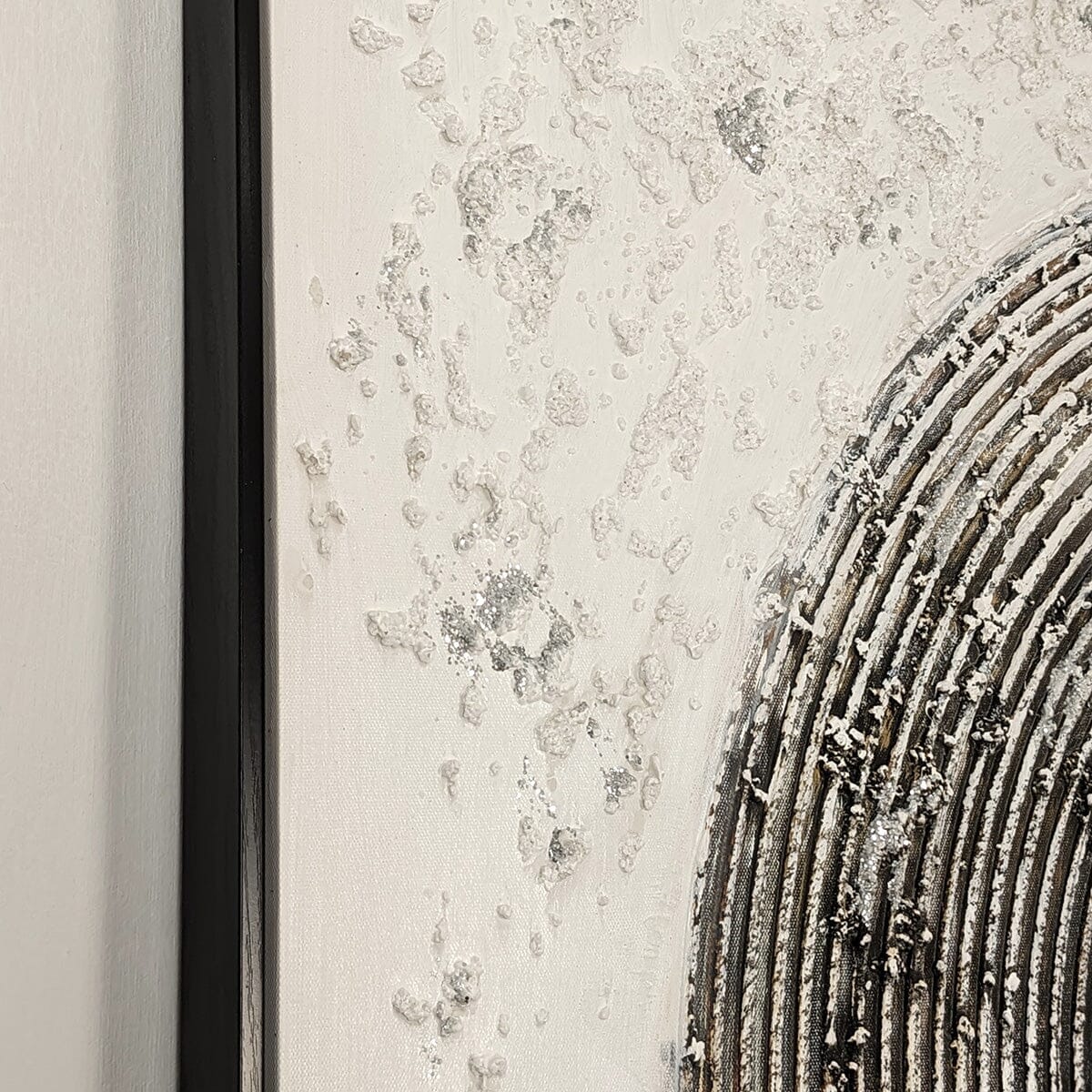 Westborne Monochrome Spiral Textured Canvas Wall Art Accessories