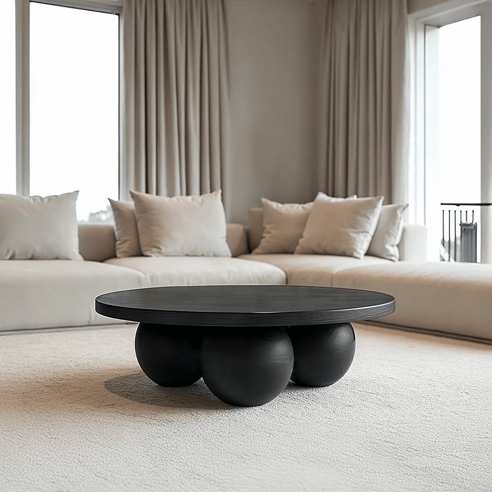 Westminster Matte Black Round Coffee Table Furniture