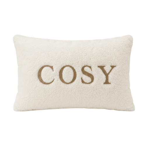 White Faux Fur Cosy Cushion- 30x50cm Textiles