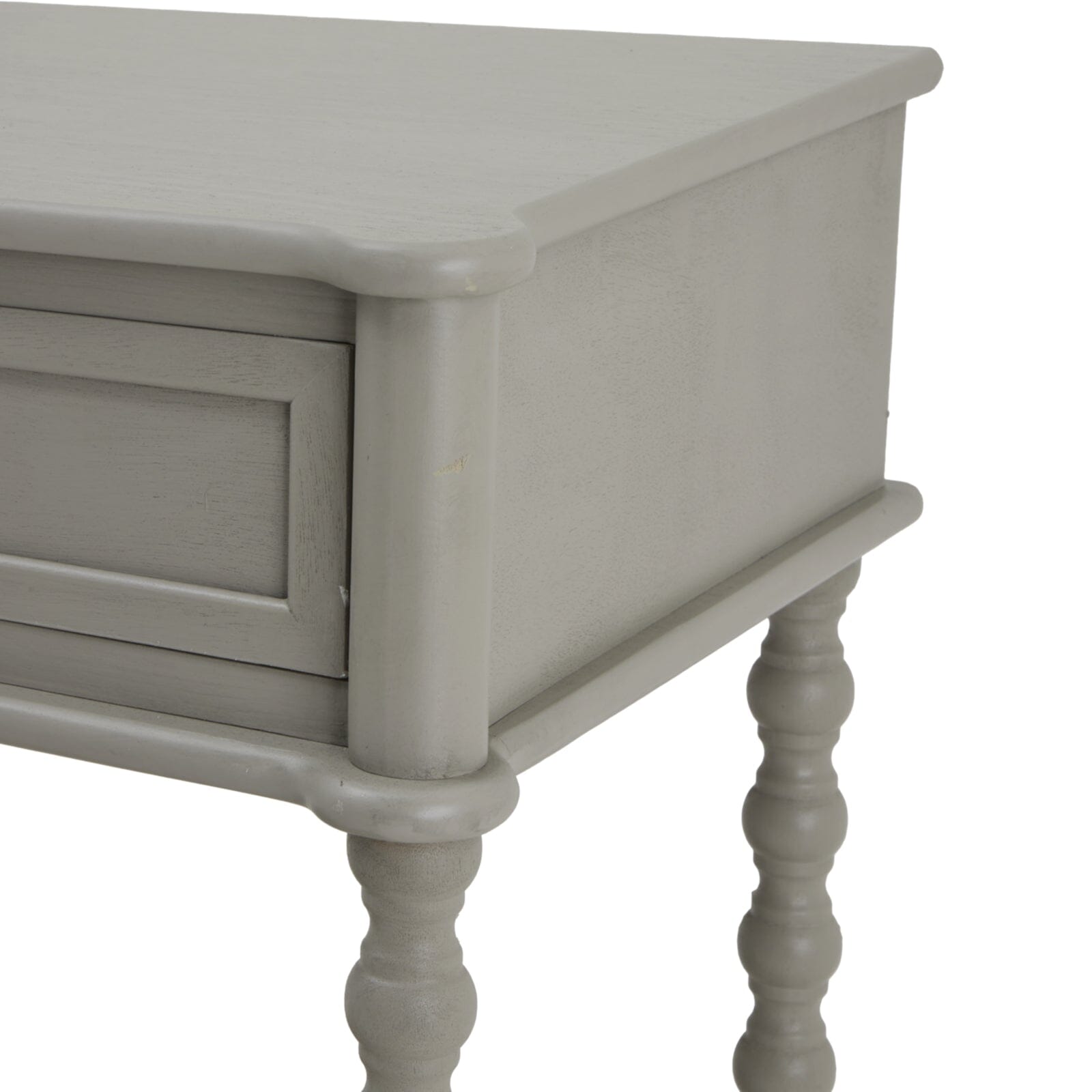 Wiley Grey Large 2 Drawer Console Table with Leg Detailing Furniture