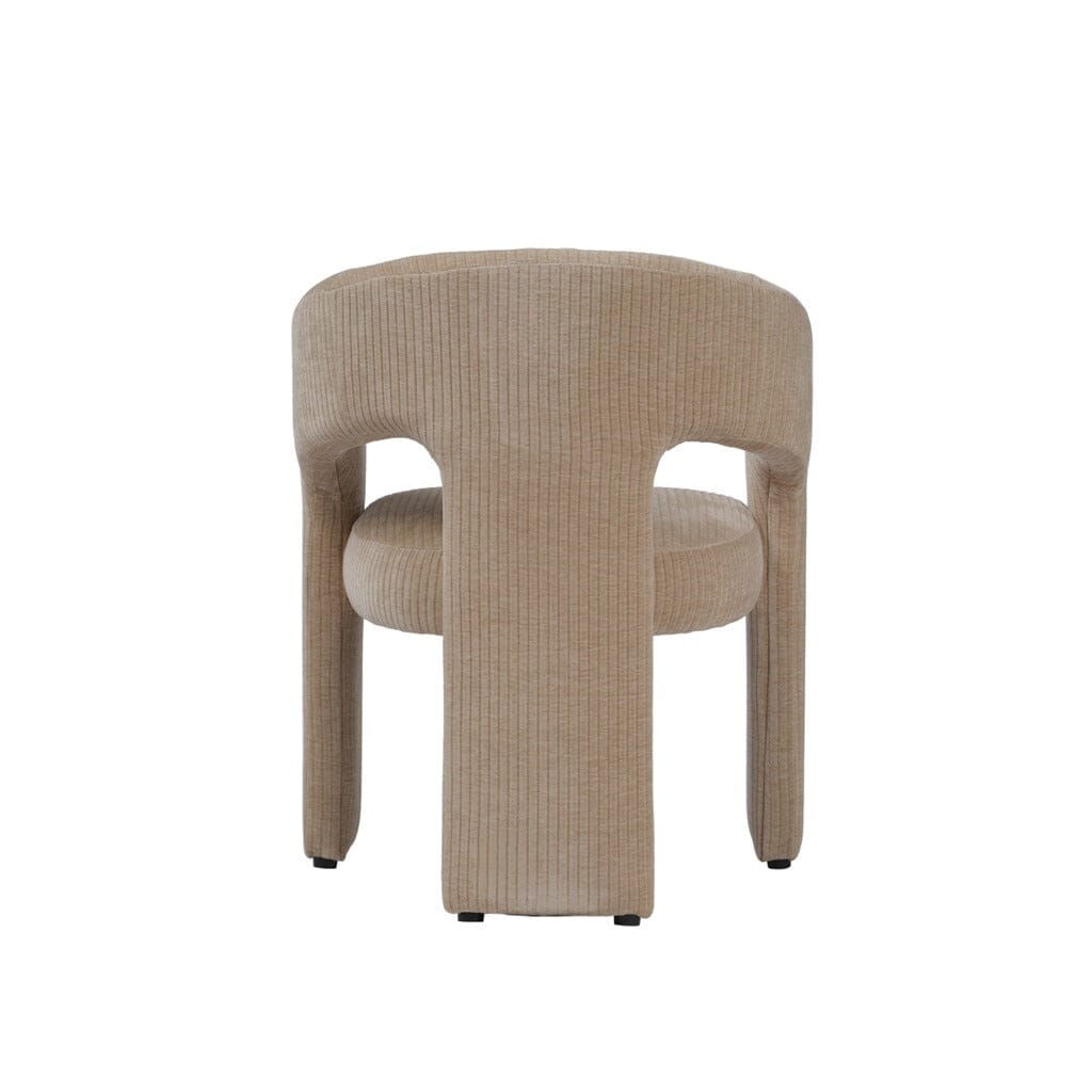 Winona Almond Cord Rounded Back Dining Chair Furniture
