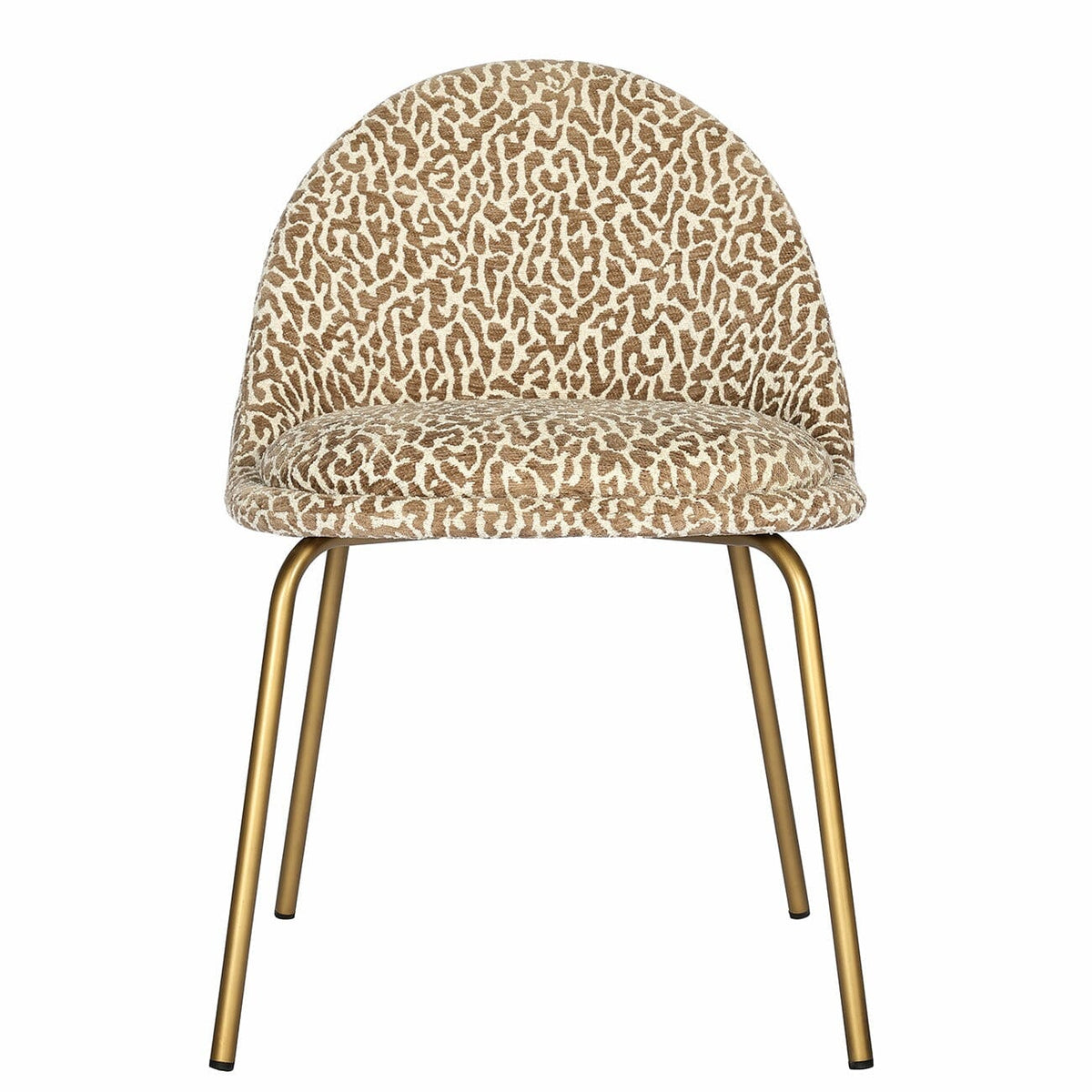 Wren Taupe Leopard Print Dining Chair - Set of 2 Furniture