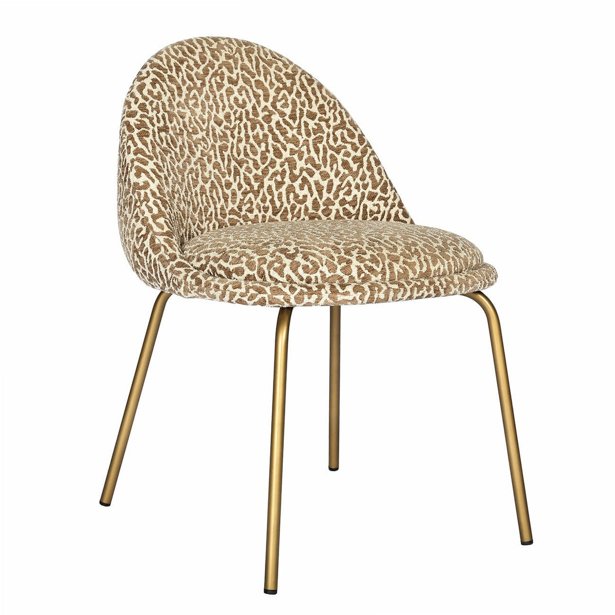 Wren Taupe Leopard Print Dining Chair - Set of 2 Furniture