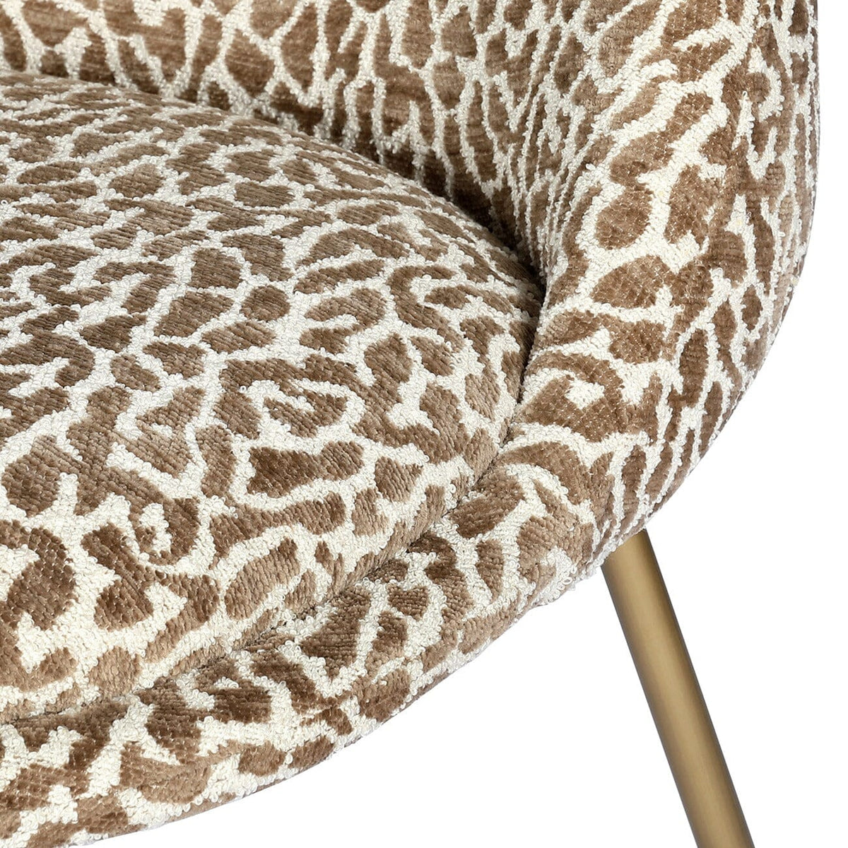 Wren Taupe Leopard Print Dining Chair - Set of 2 Furniture