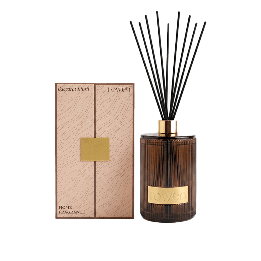 XL Baccarat Blush Scented Amber Tinted Glass Reed Diffuser Fragrance