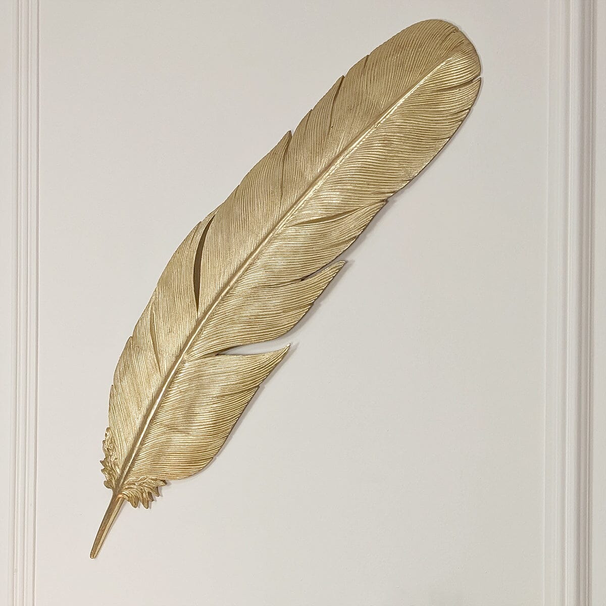 Yasmin Large Gold Feather Wall Decoration Accessories