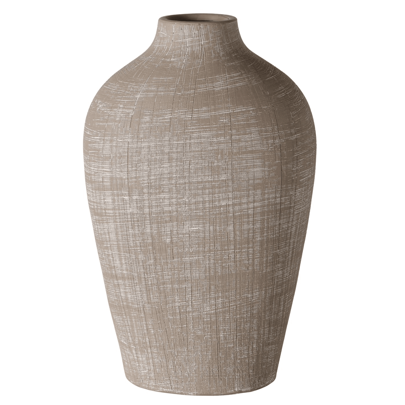 Yves Taupe Textured Decorative Vase Accessories