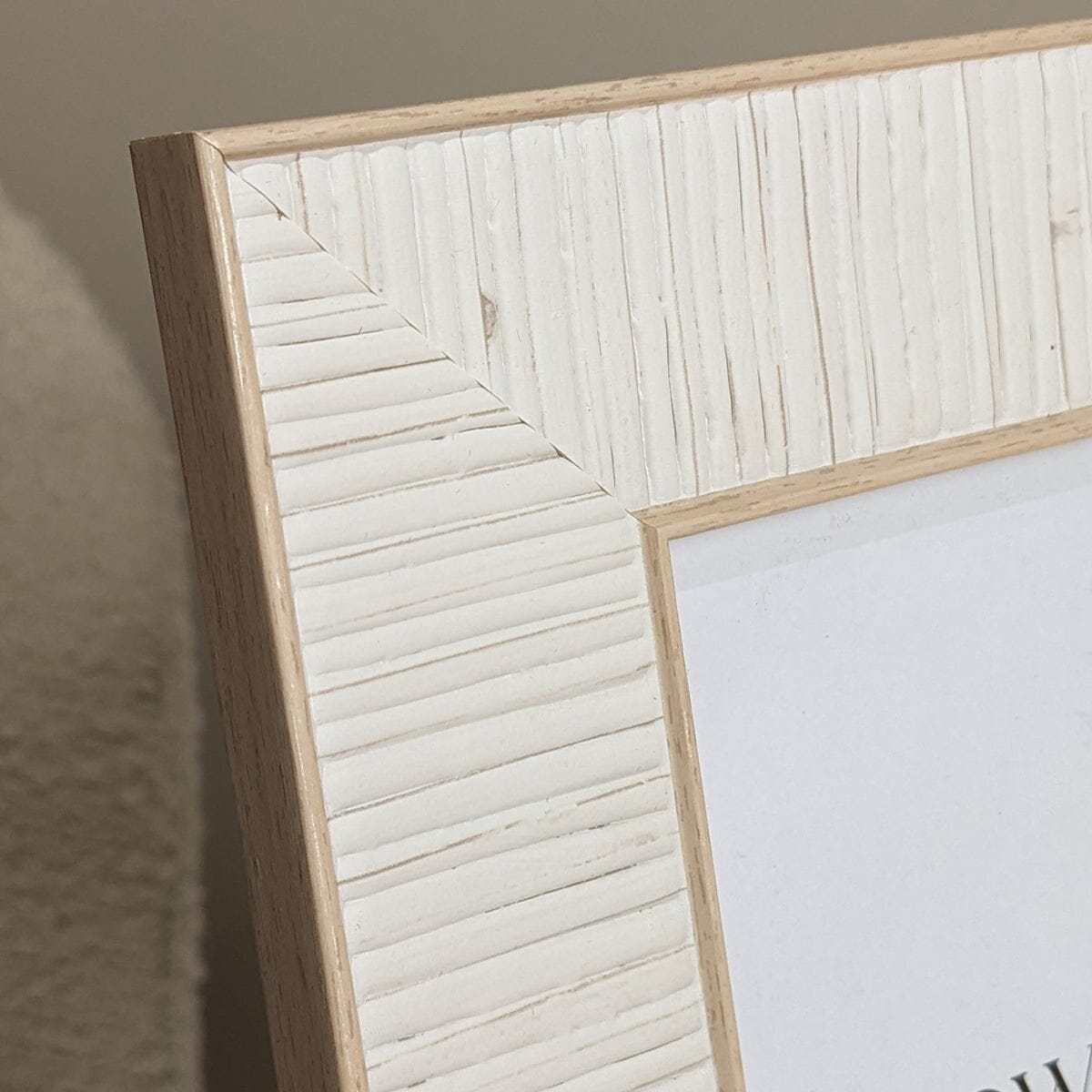 Zelda Rattan Effect Cream Photo Frame - 4x6" Accessories