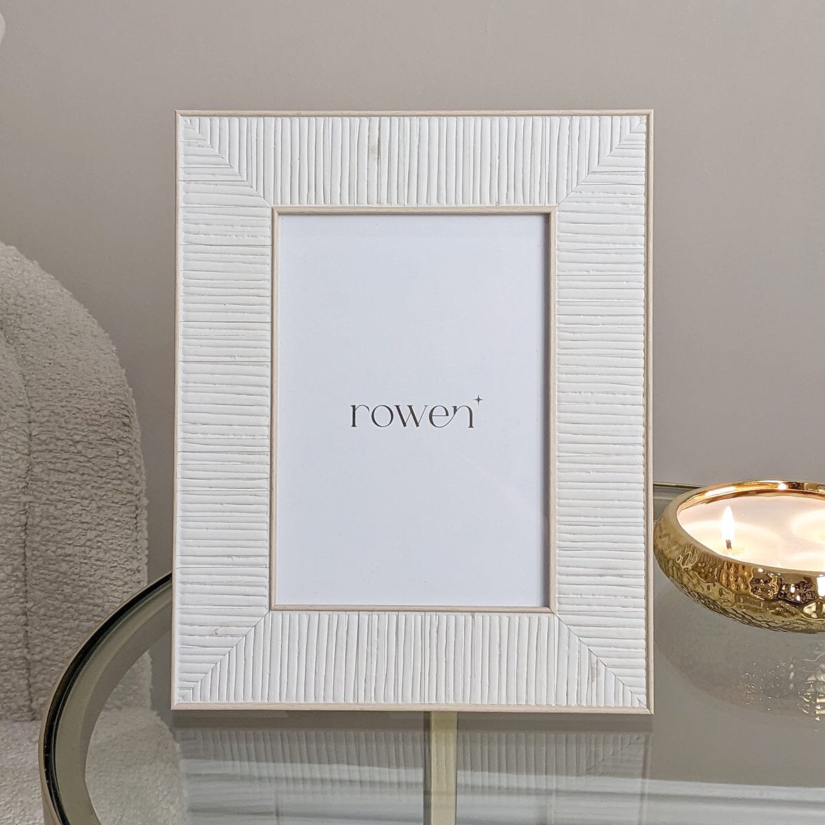 Zelda Rattan Effect Cream Photo Frame - 5x7" Accessories